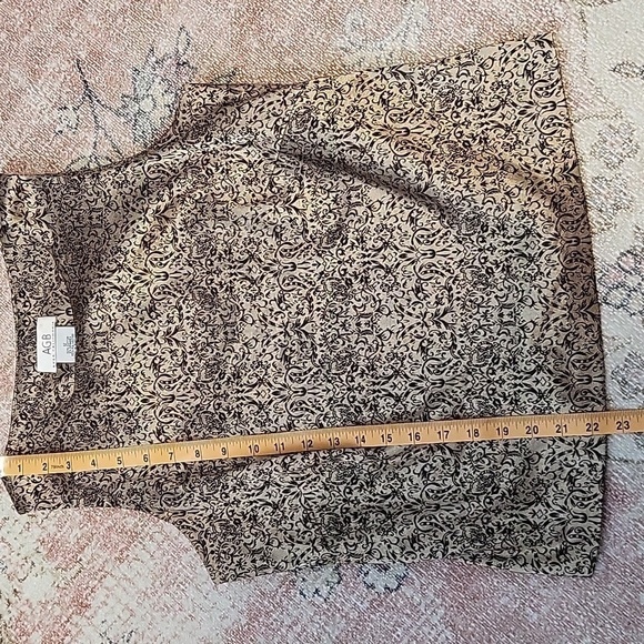 AGB Sleeveless Back Zip Gold & Brown Top - Size 12 - Picture 10 of 11